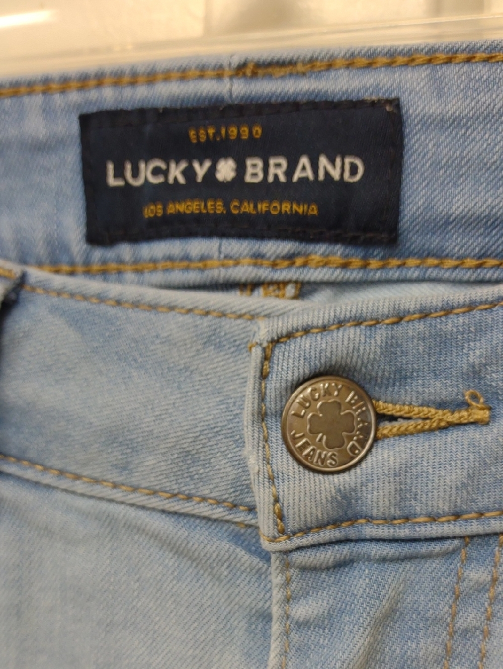 Lucky Brand Lolita Ankle Crop Curvy Stretch Distressed Light Blue Jeans - Picture 3 of 15